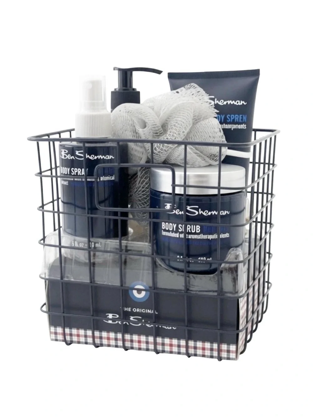 Ben Sherman Men's Grooming Gift Set - Body Wash, Scrub, Lotion, Mist + Loofah